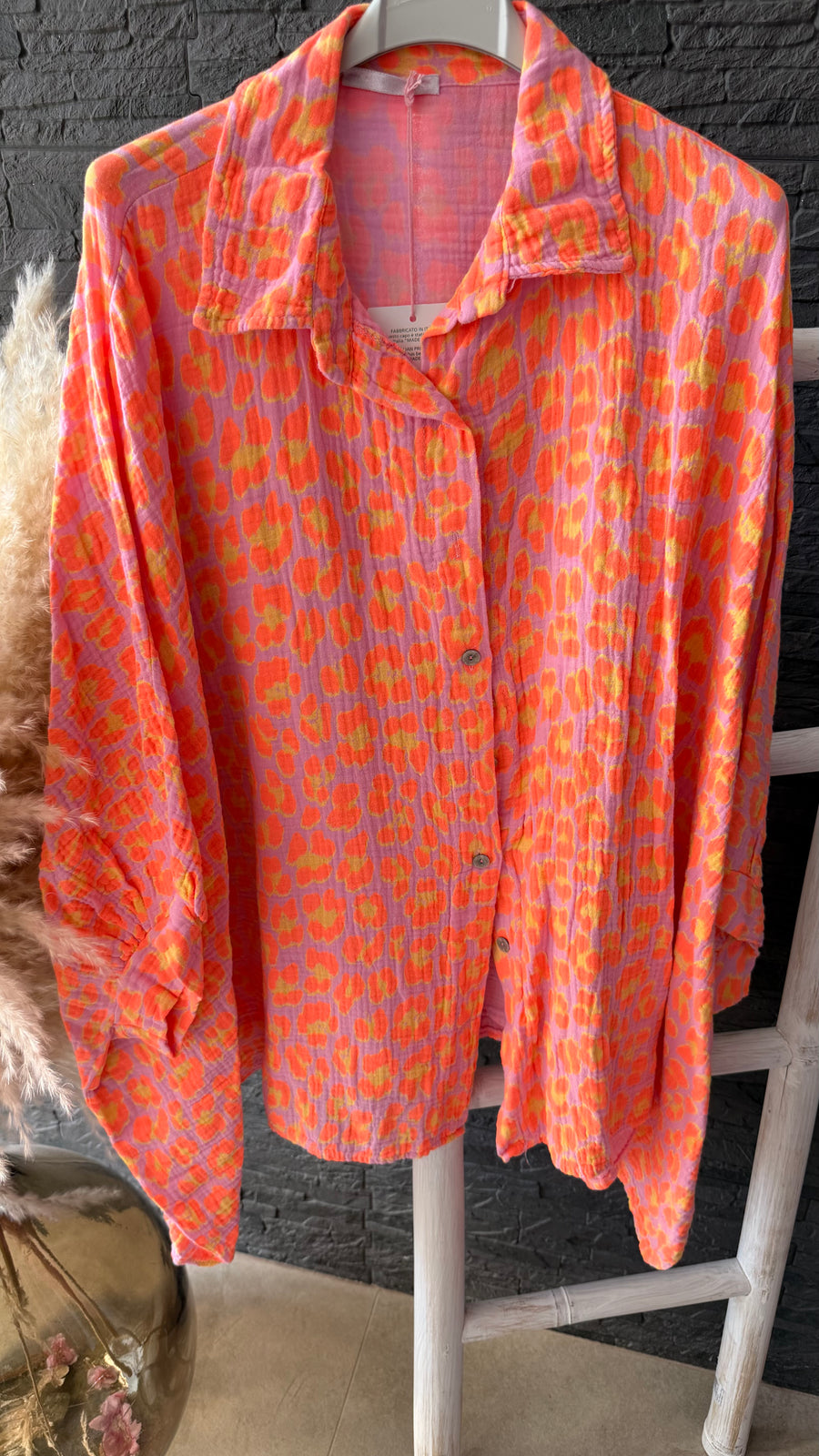 Oversized Musselinbluse