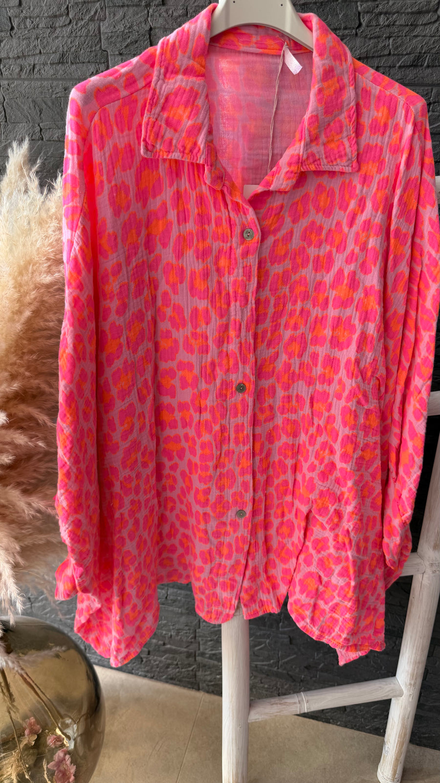 Oversized Musselinbluse