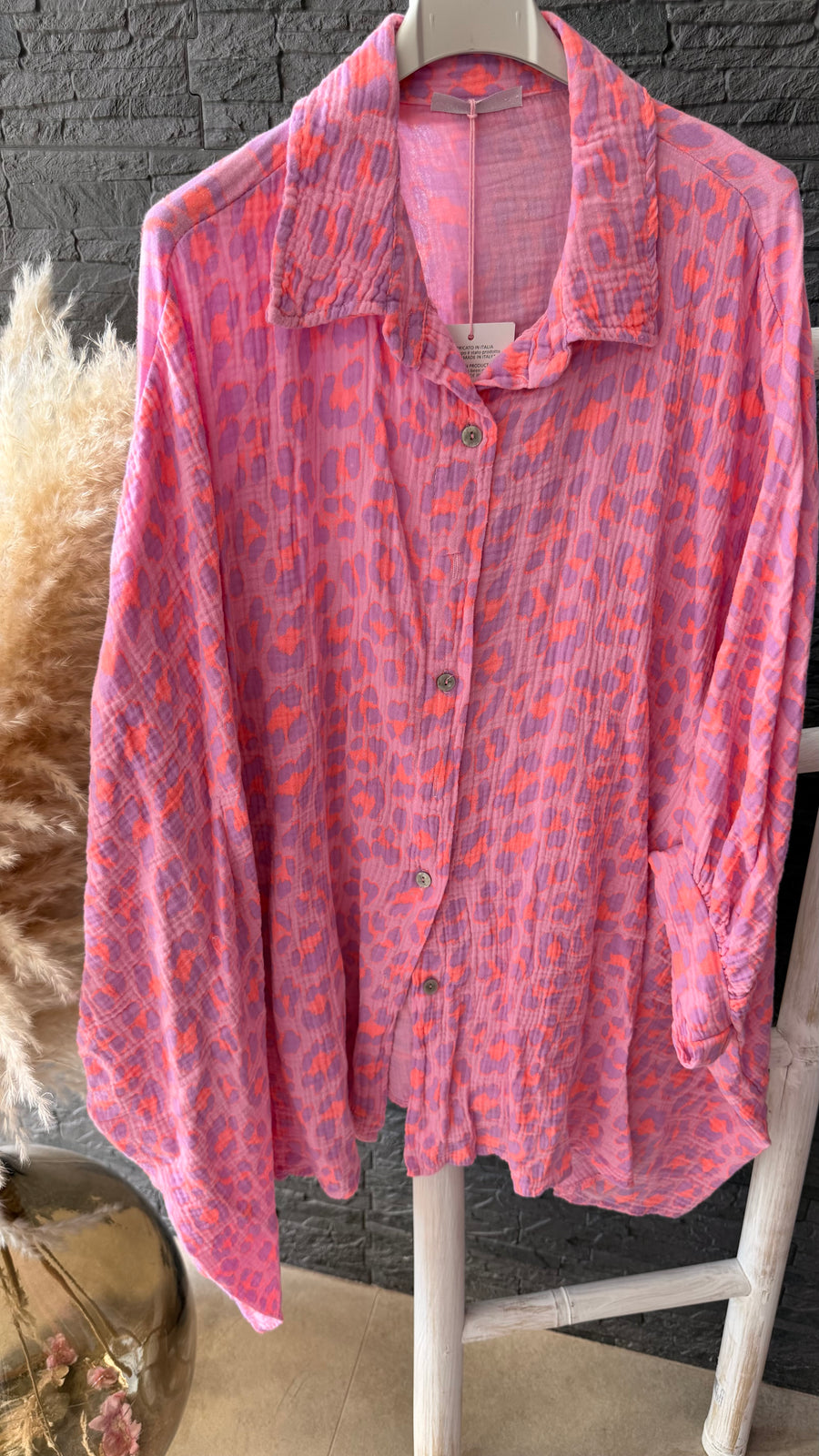 Oversized Musselinbluse