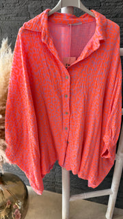 Oversized Musselinbluse