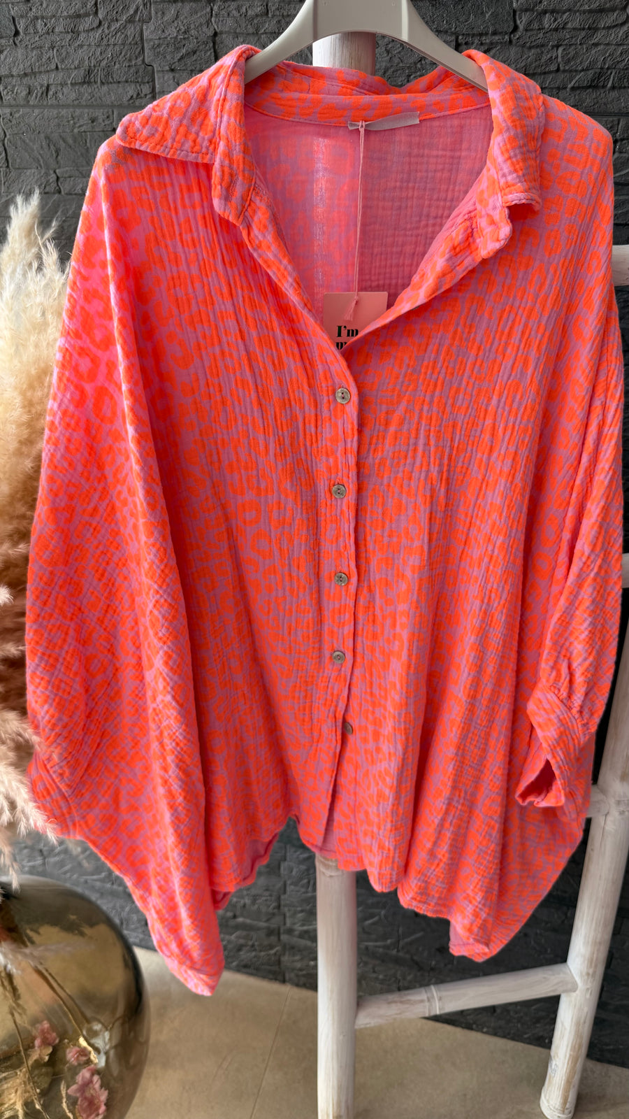 Oversized Musselinbluse
