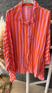Oversized Musselinbluse