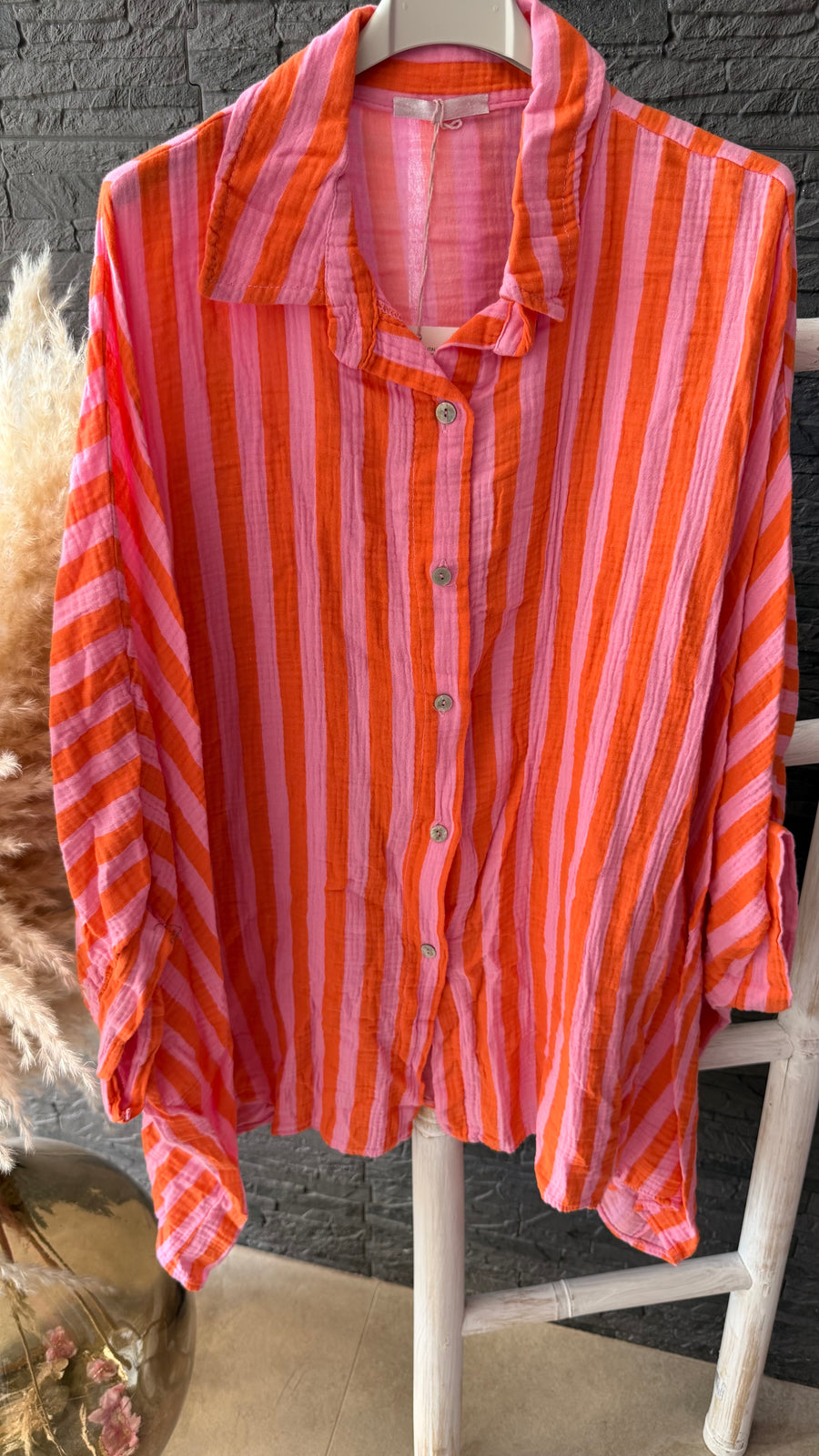Oversized Musselinbluse