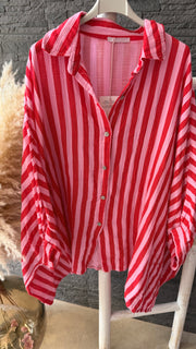 Oversized Musselinbluse
