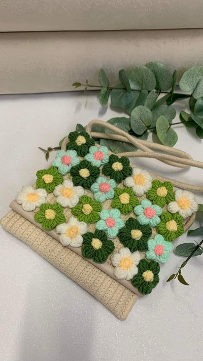 Strick Taschen FLOWERS