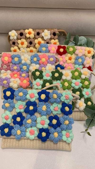 Strick Taschen FLOWERS