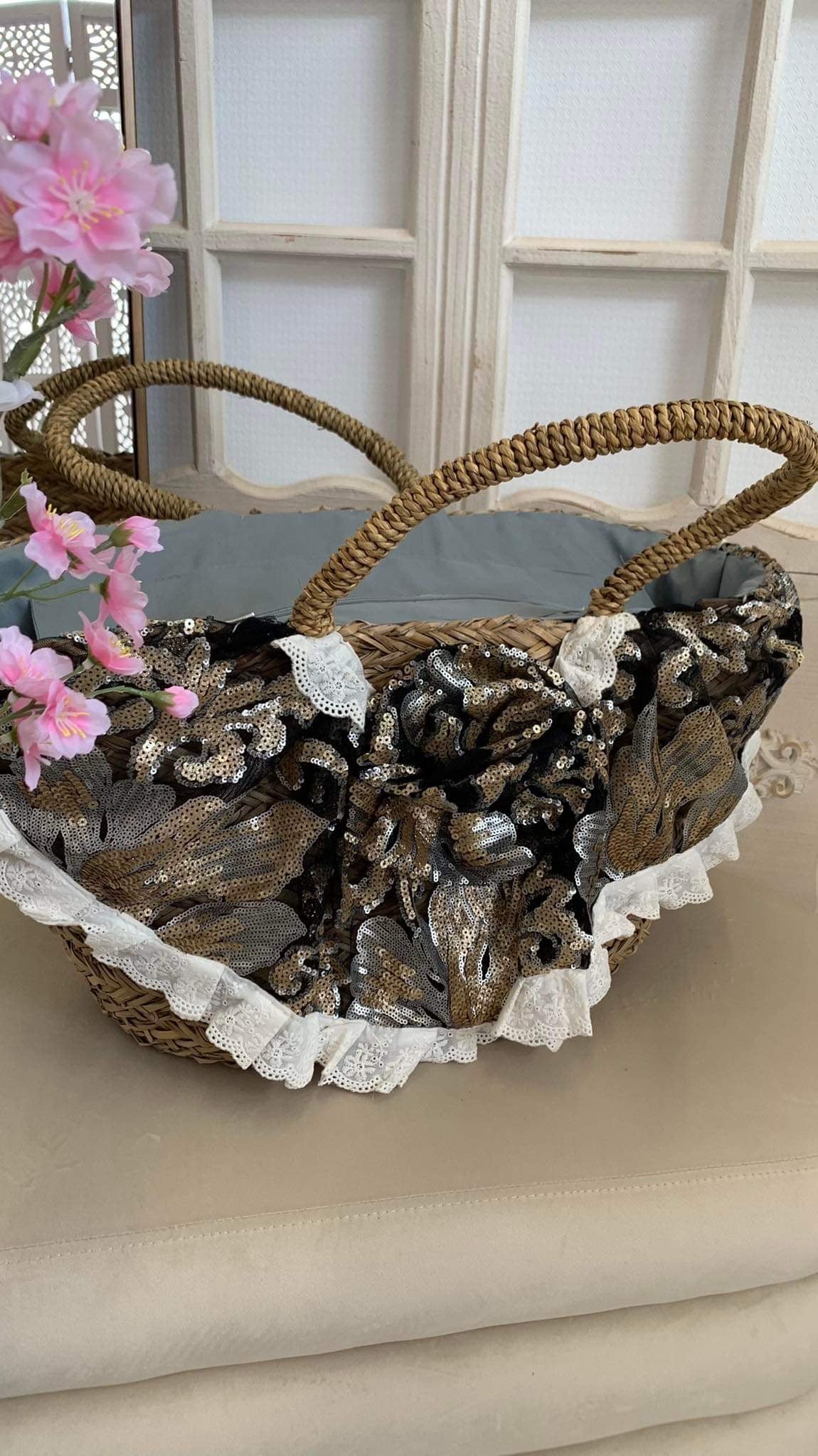 Korbtasche Pailletta
