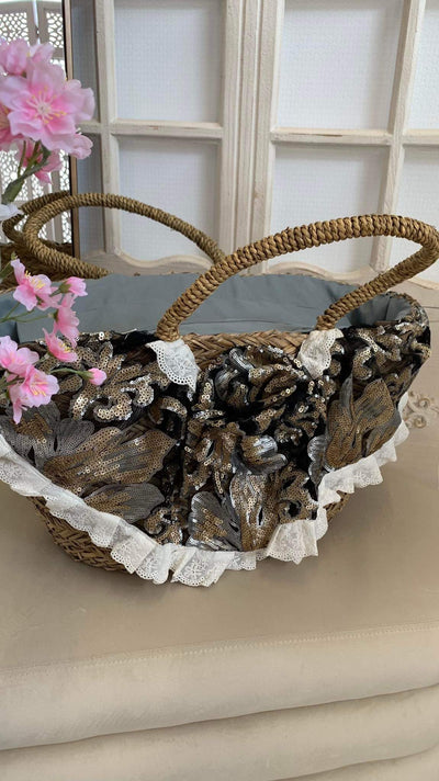 Korbtasche Pailletta