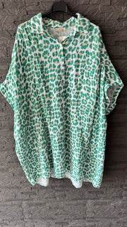 Kurzarm Musselinbluse Wild