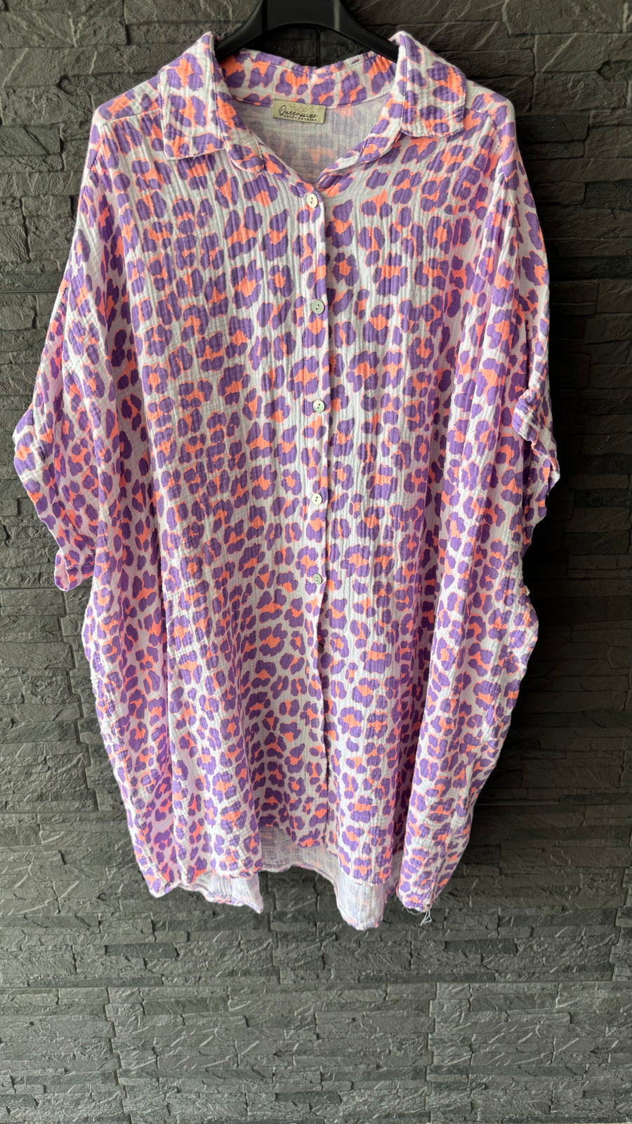 Kurzarm Musselinbluse Wild