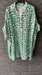 Kurzarm Musselinbluse Wild