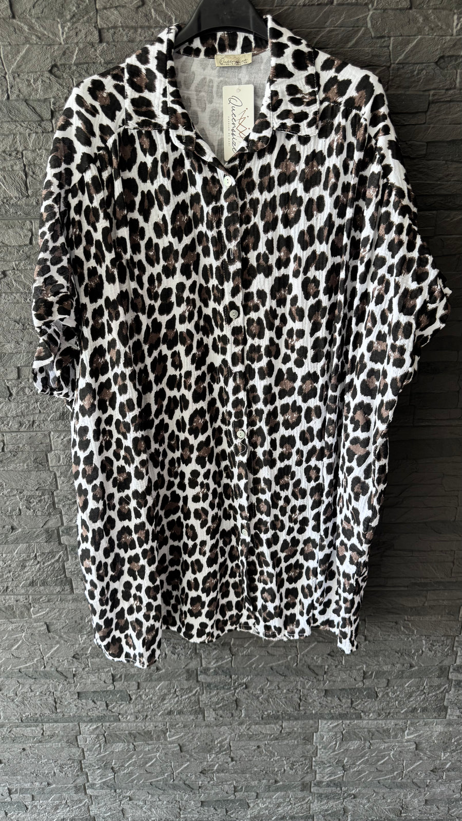 Kurzarm Musselinbluse Wild