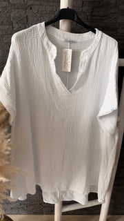 Curvy Musselin Bluse Asya 54/58