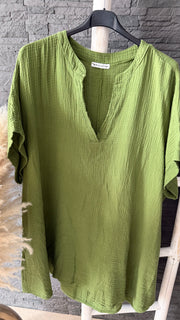 Curvy Musselin Bluse Asya 54/58