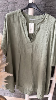 Curvy Musselin Bluse Asya 54/58