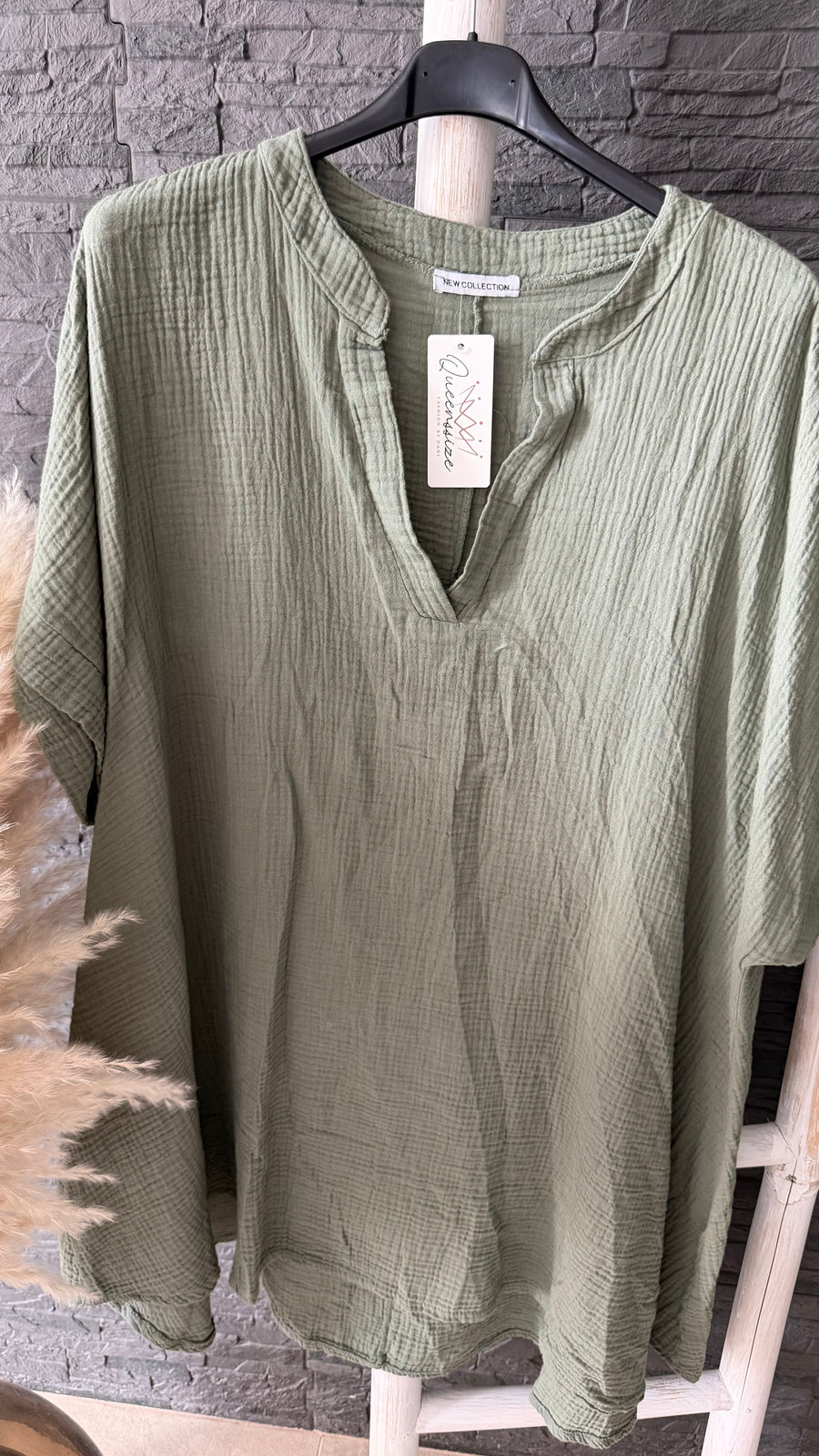 Curvy Musselin Bluse Asya 54/58