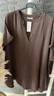 Curvy Musselin Bluse Asya 54/58
