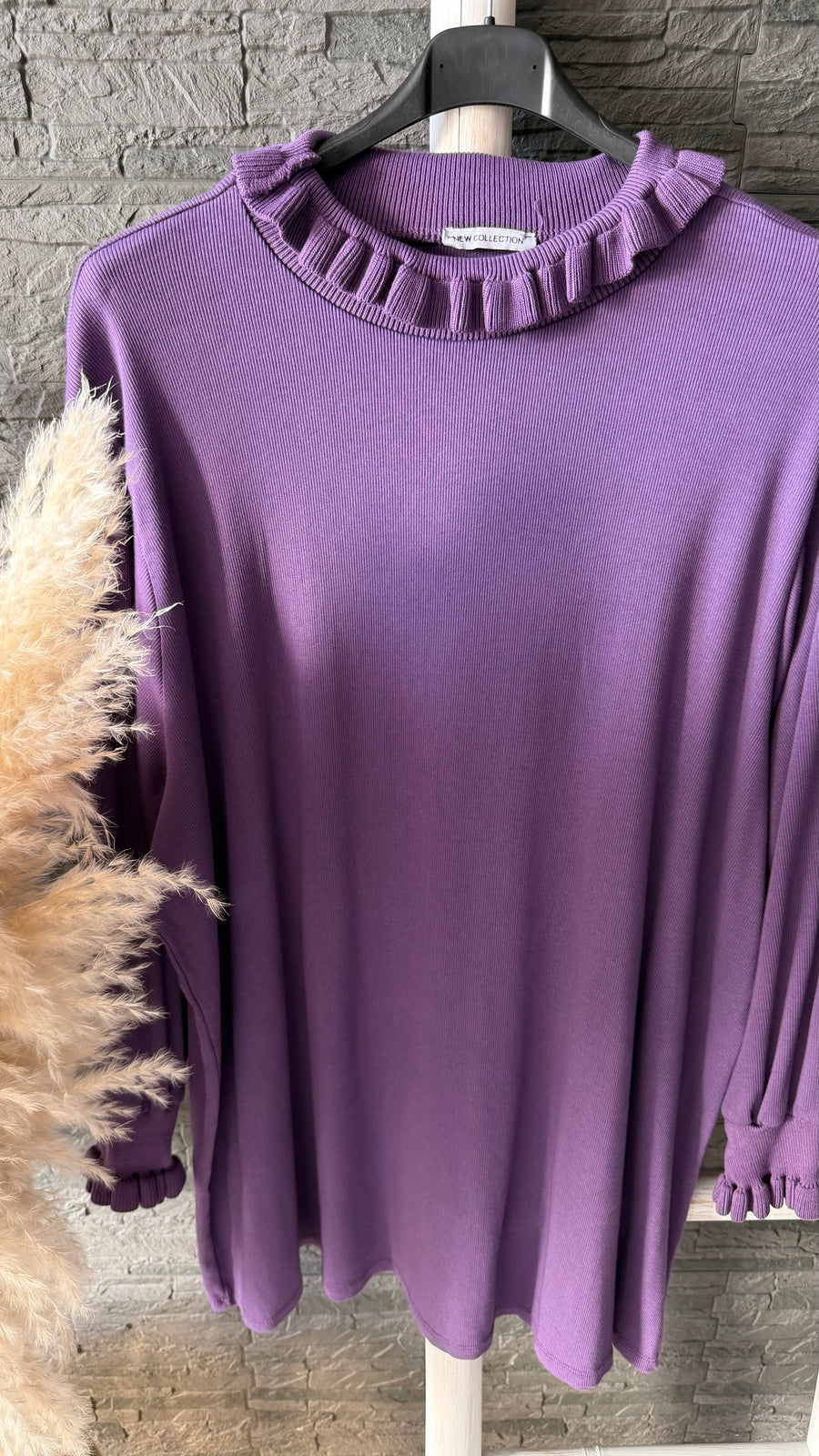 Curvy Rüschen Longsleeve Rosi 52/56