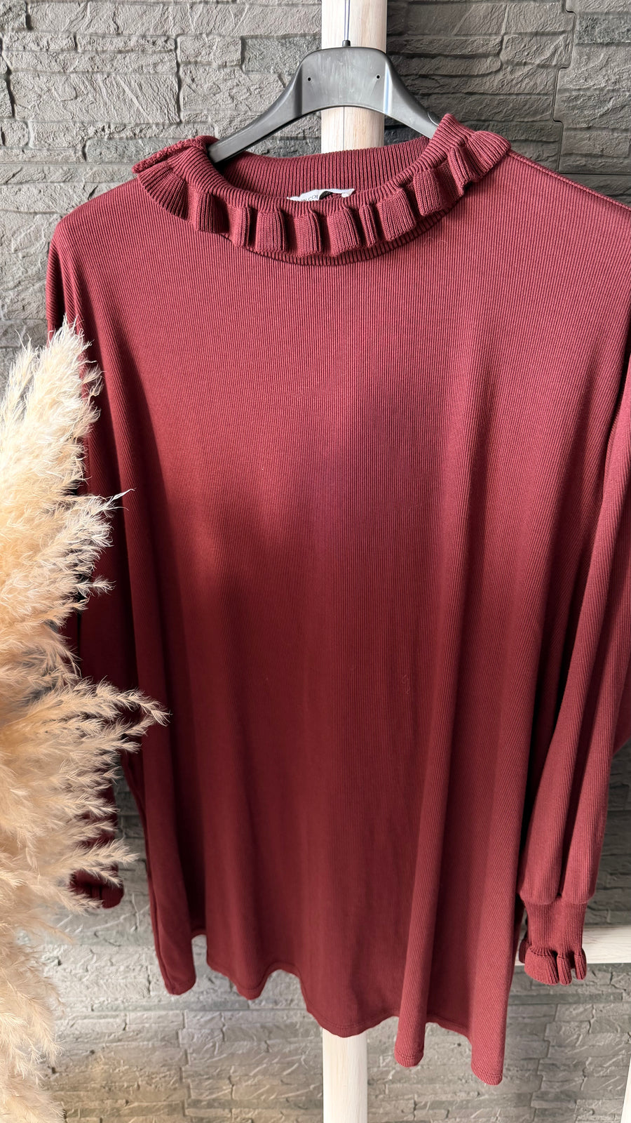 Curvy Rüschen Longsleeve Rosi 52/56