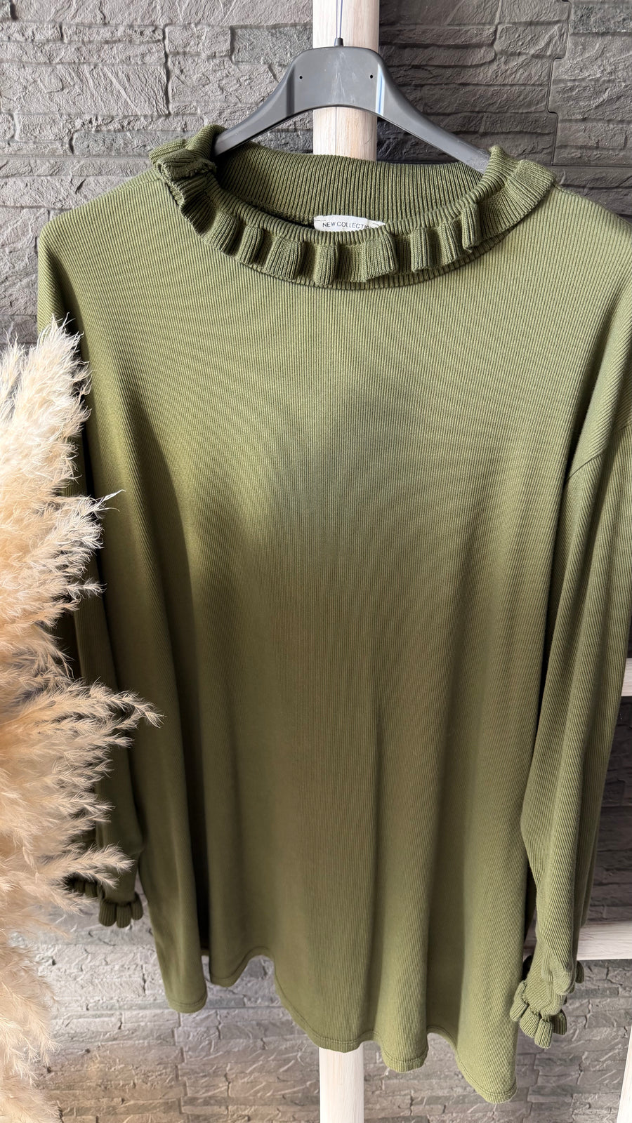 Curvy Rüschen Longsleeve Rosi 52/56