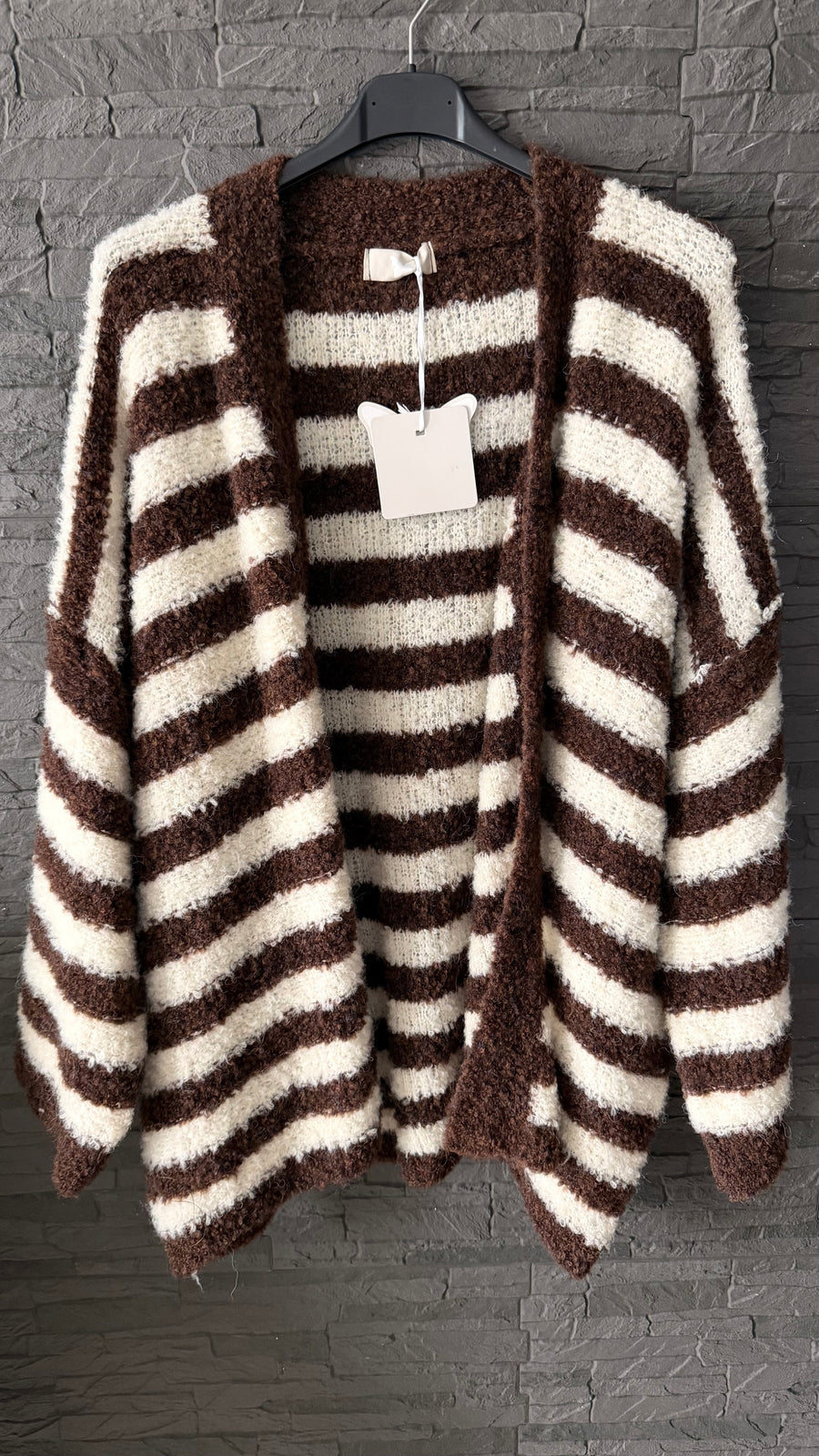 Curvy Boucle Strickjacke 44/52