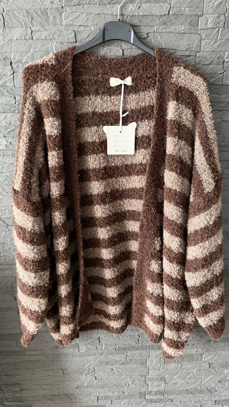 Curvy Boucle Strickjacke 44/52