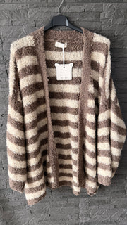 Curvy Boucle Strickjacke 44/52