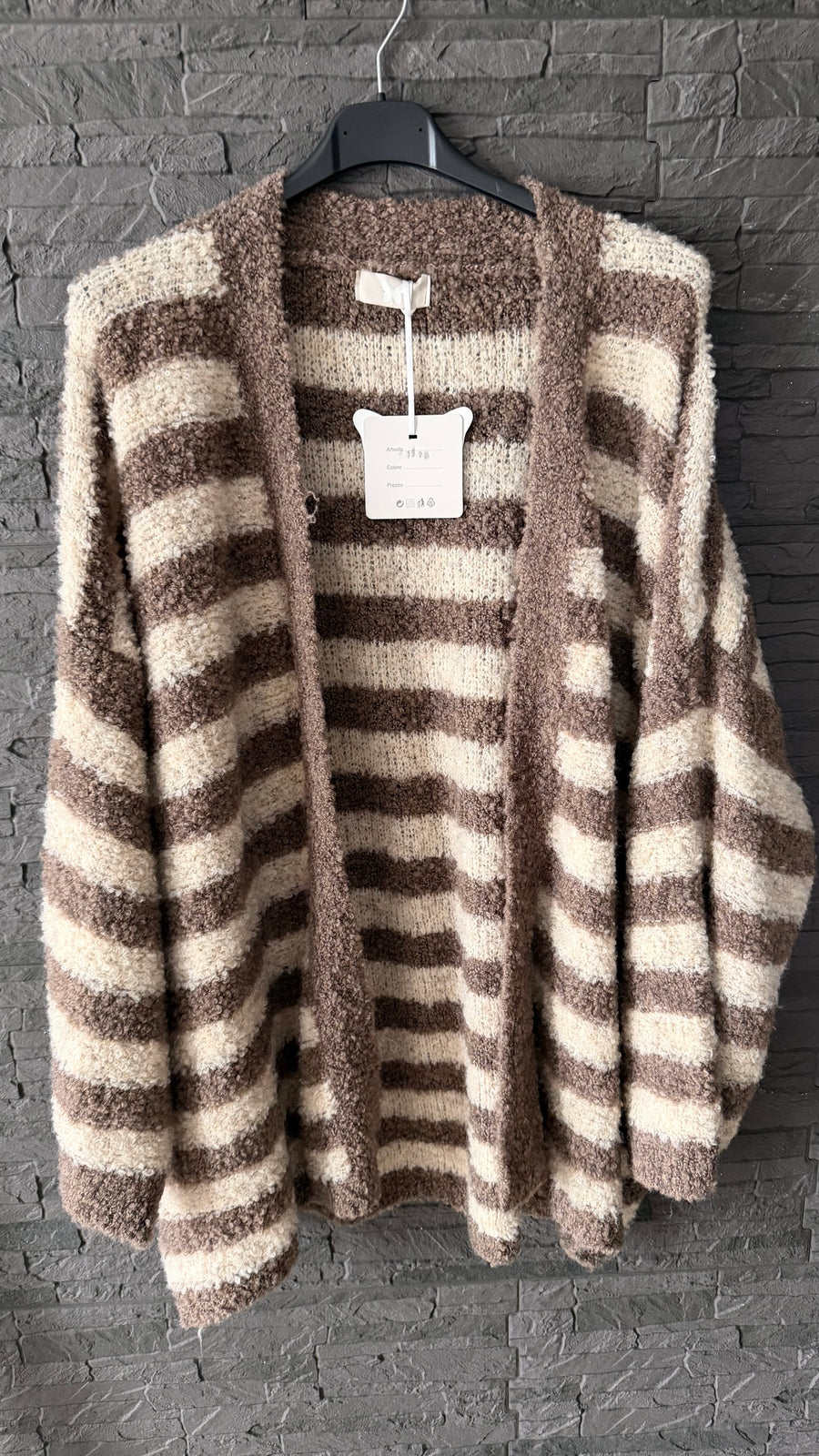 Curvy Boucle Strickjacke 44/52