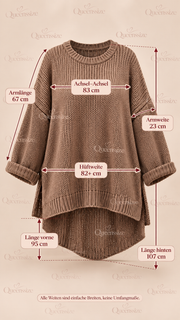 Vokuhila-Strickpullover 52/56