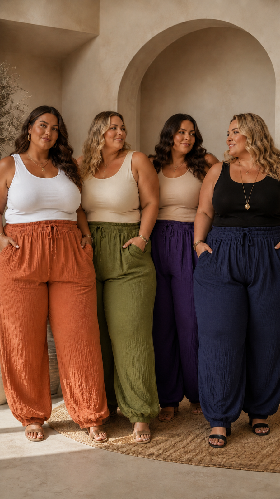 Curvy Musselinhose UNI 48/56