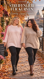 Curvy Stripe-Strickpullover 48/54