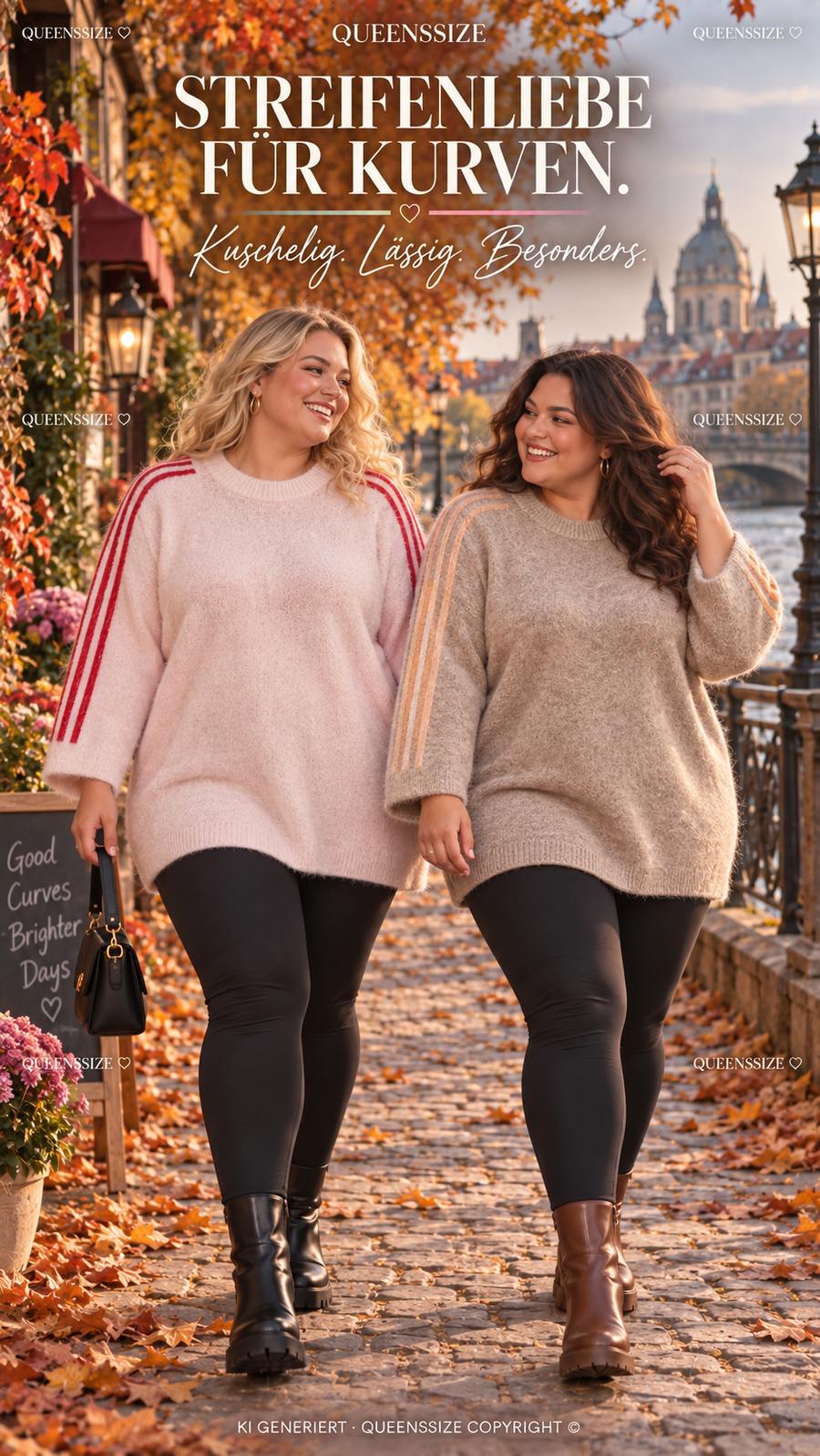 Curvy Stripe-Strickpullover 48/54