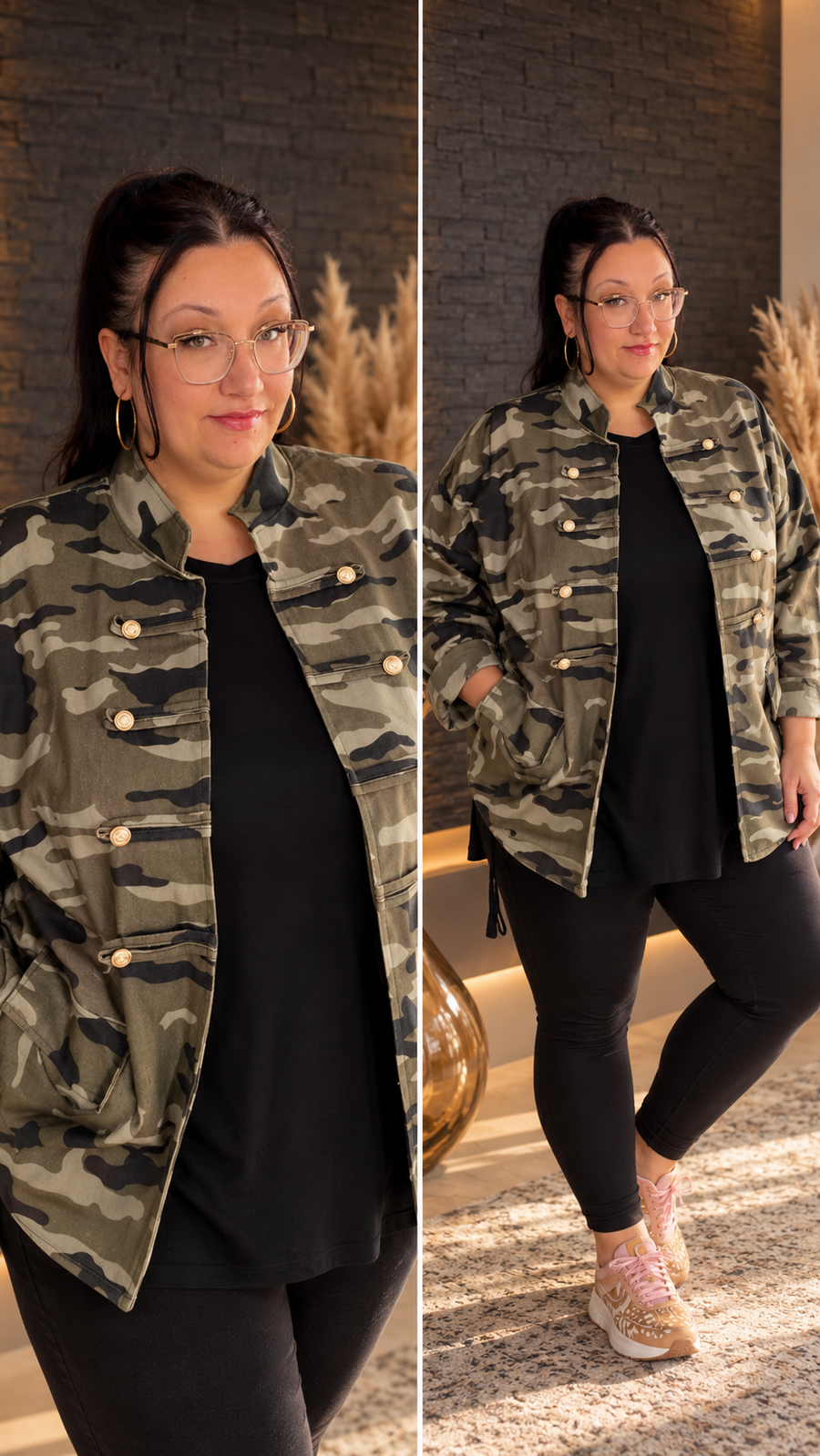 VALENTINA - Millitary Jeansjacke 52/58