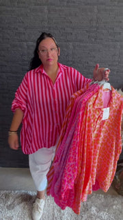 Oversized Musselinbluse