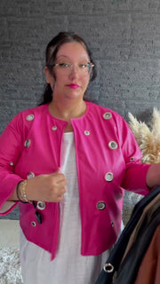 Curvy Lederimitat Jacke Siena (48/54)