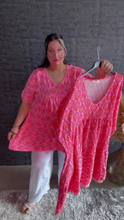 Musselin Bluse Pinky (48/52)